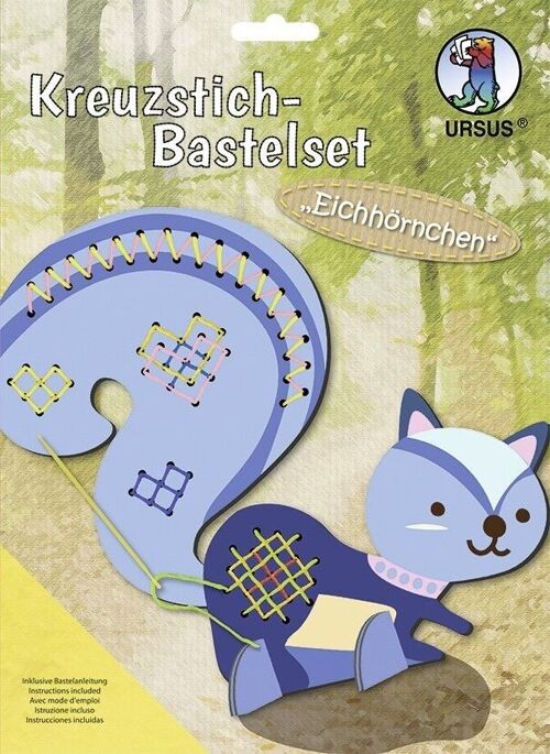 Kreuzstich-Bastelset "Eichhörnchen"