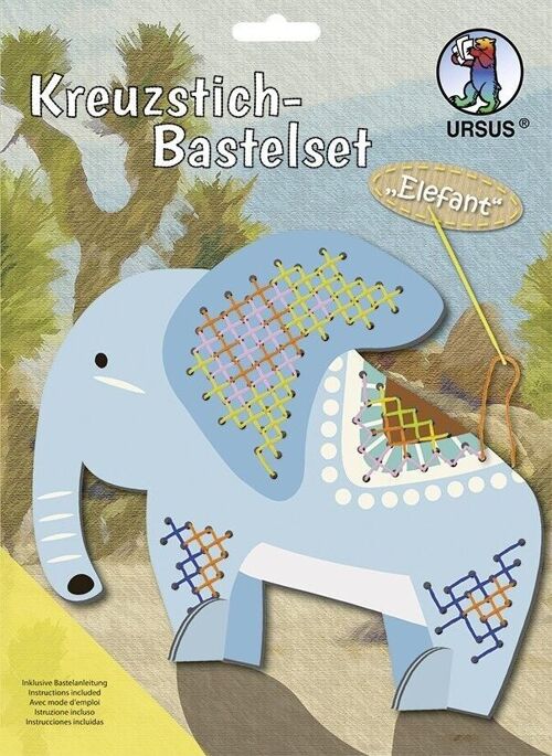 Kreuzstich-Bastelset "Elefant"