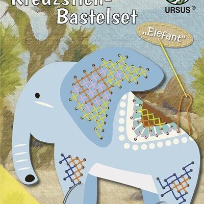 Kreuzstich-Bastelset "Elefant"
