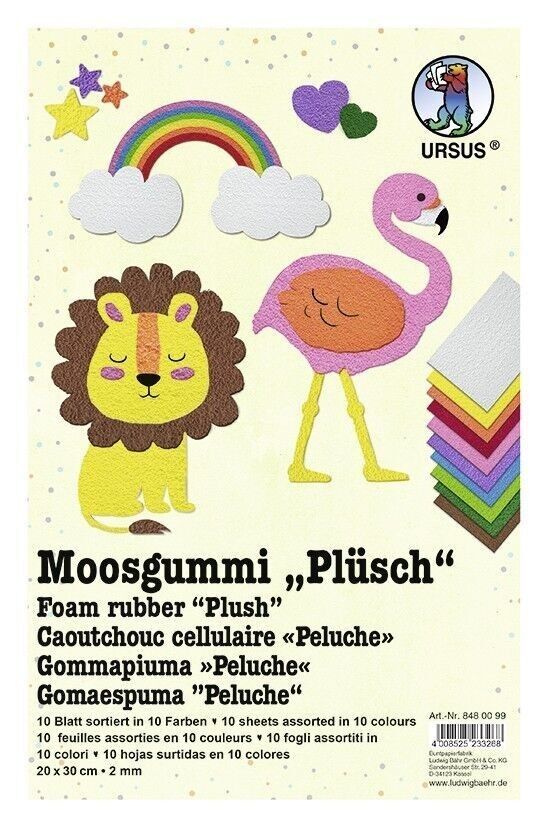 Moosgummi "Plüsch", 20 x 30 cm