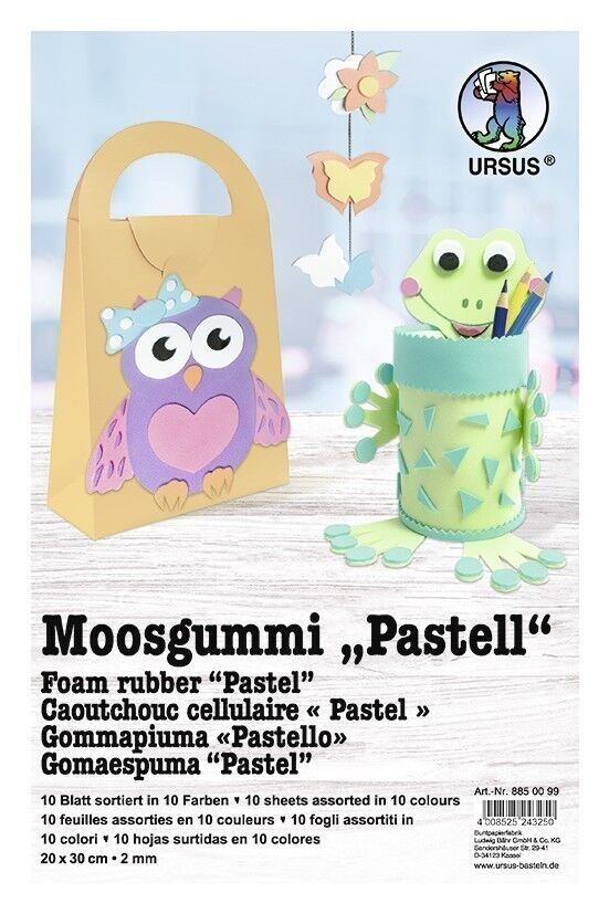 Moosgummi "Pastell", 20 x 30 cm