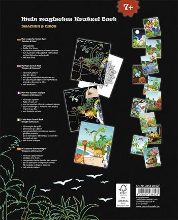 Mon livre à gratter magique "Dragons & Dinos" 8