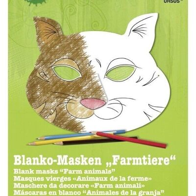 Blanko-Masken "Farmtiere"