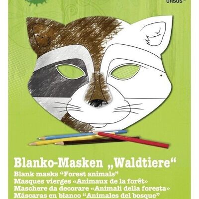 Blanko-Masken "Waldtiere"