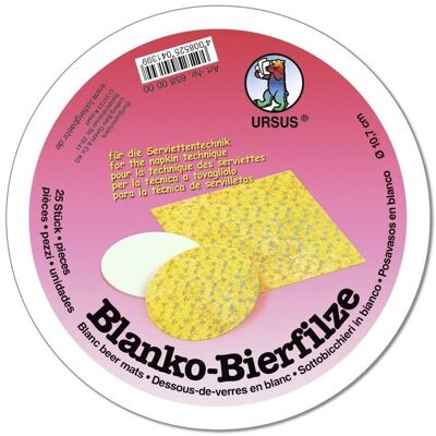25 feltri di birra vuoti rotondi