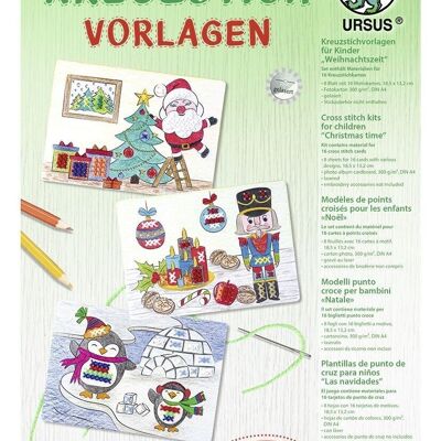 Kreuzstichvorlagen "Weihnachtszeit" für Kinder