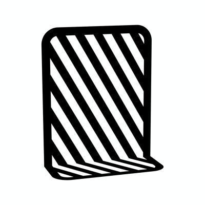 Buchstütze Grid 01 - schwarz