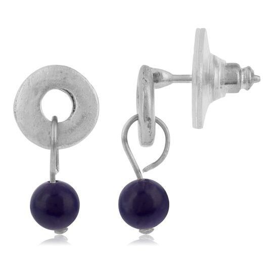 Orecchino in argento Lapisazuli naturale