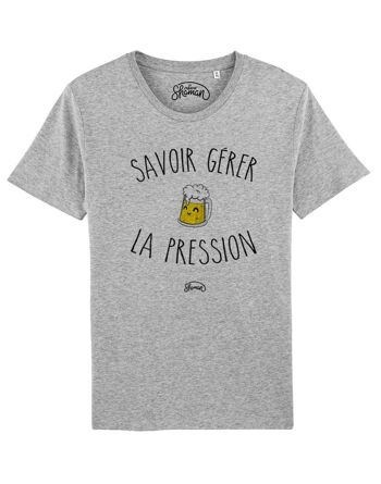 TSHIRT GRIS CHINE HOMME LA PRESSION