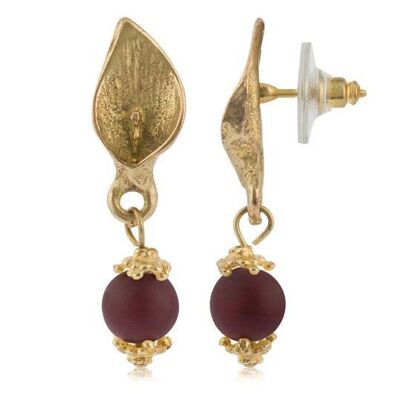Boucle d'oreille en or et cristaux Cala