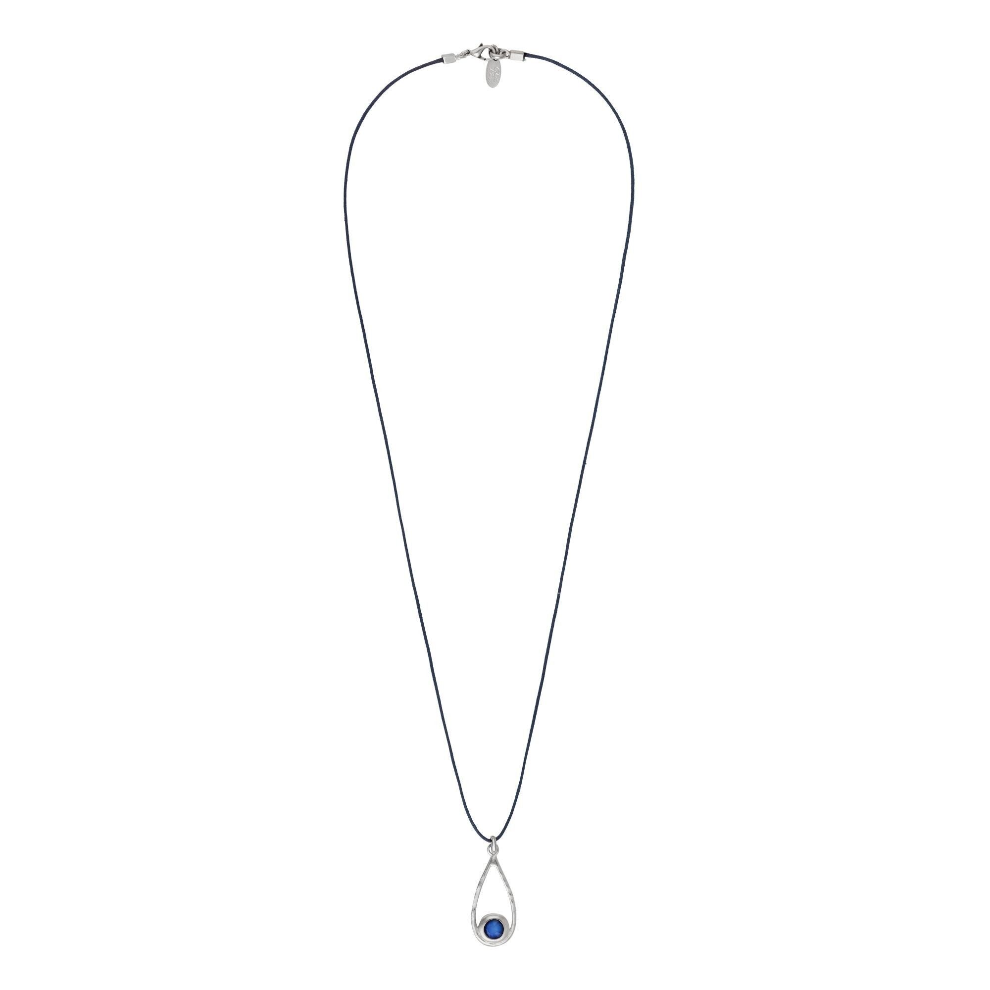 Lagrima- und Swarovski-Halskette in Blau