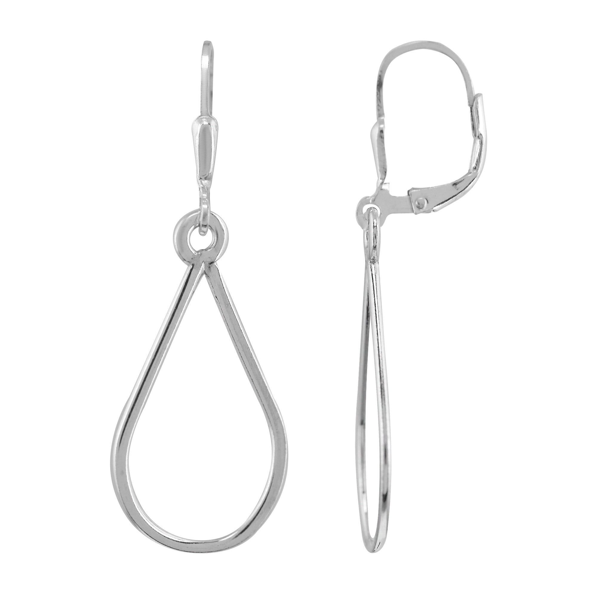 Orecchino in argento sterling con ciondolo a goccia in argento