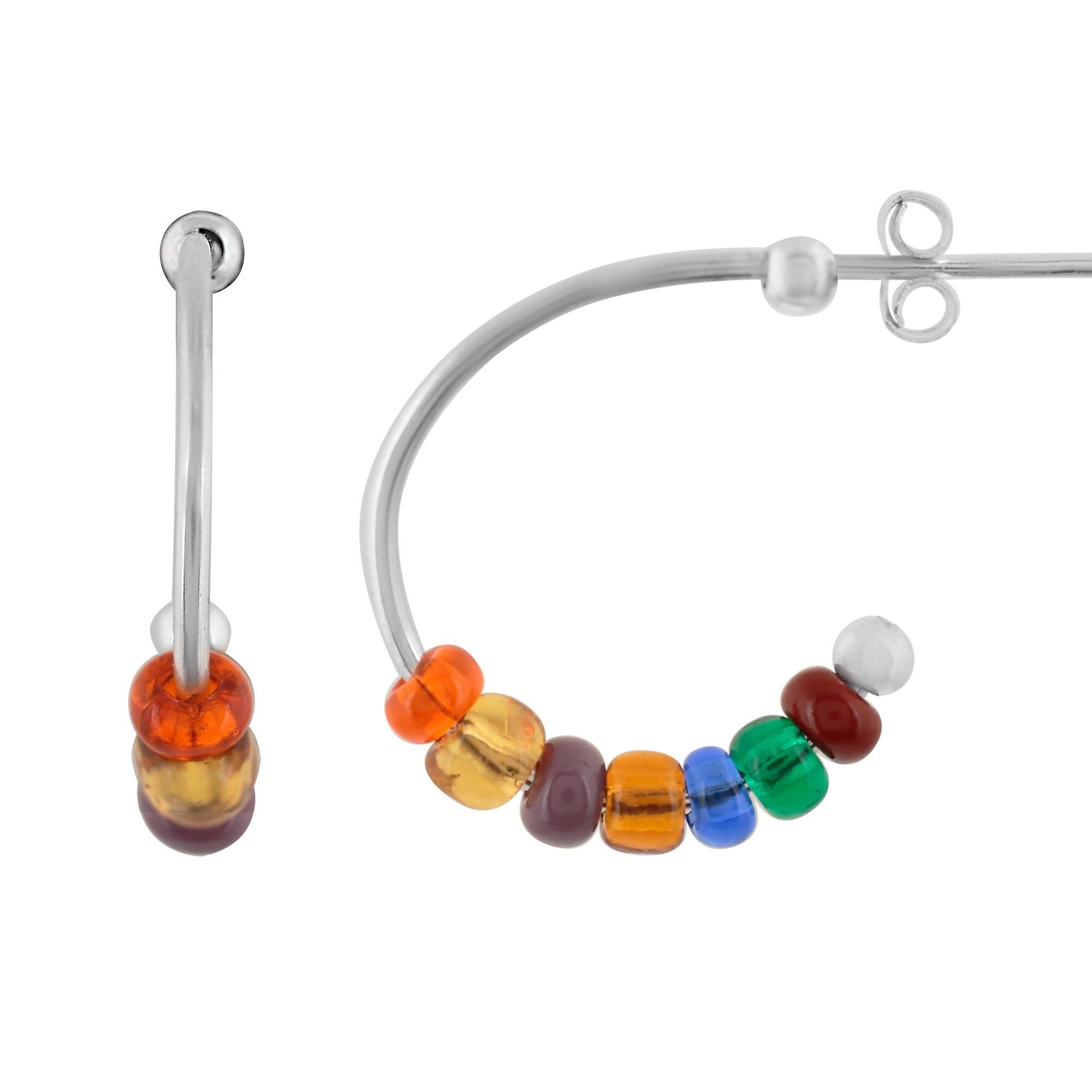 Cristallo d'argento creolo Multicolor1 argento925