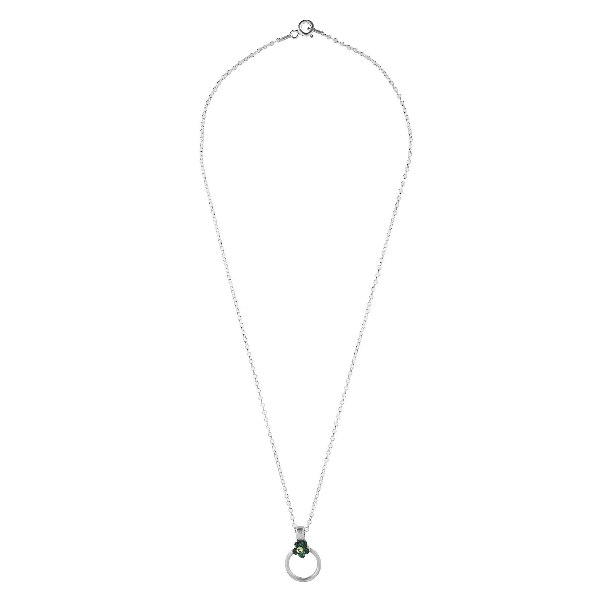 Girocollo in argento Sterling Swarovski margherita smeraldo