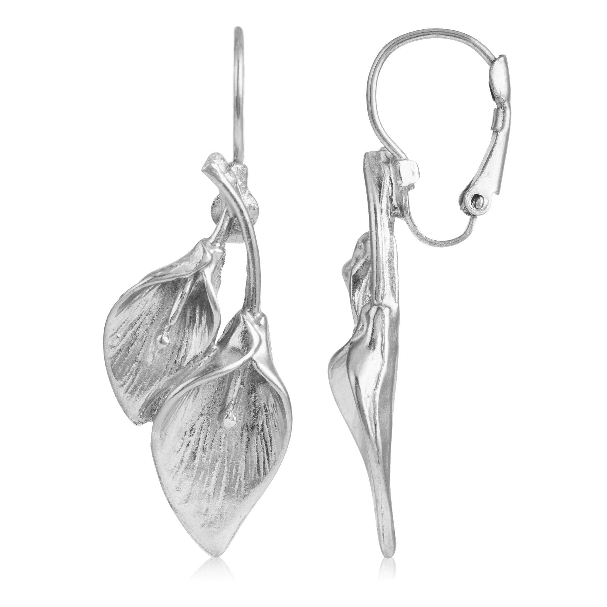 Doppio orecchino cala in argento