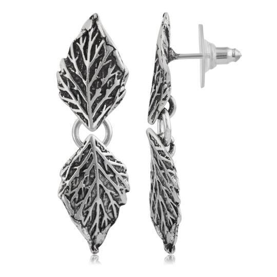 Orecchino in Argento Riflesso Foglia Argento Gloria Mago