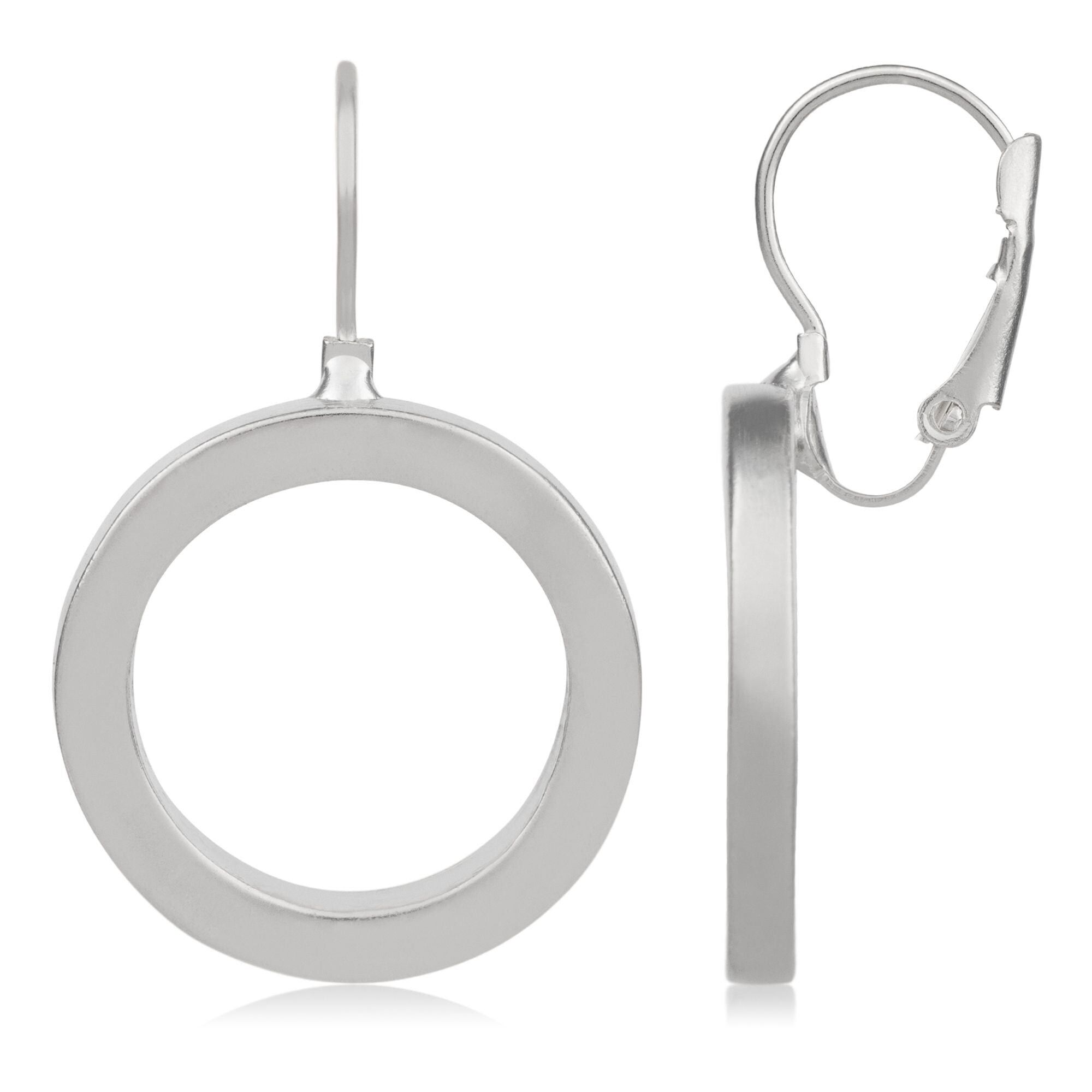 Orecchino in argento Gloria Mago con cerchio a balestra