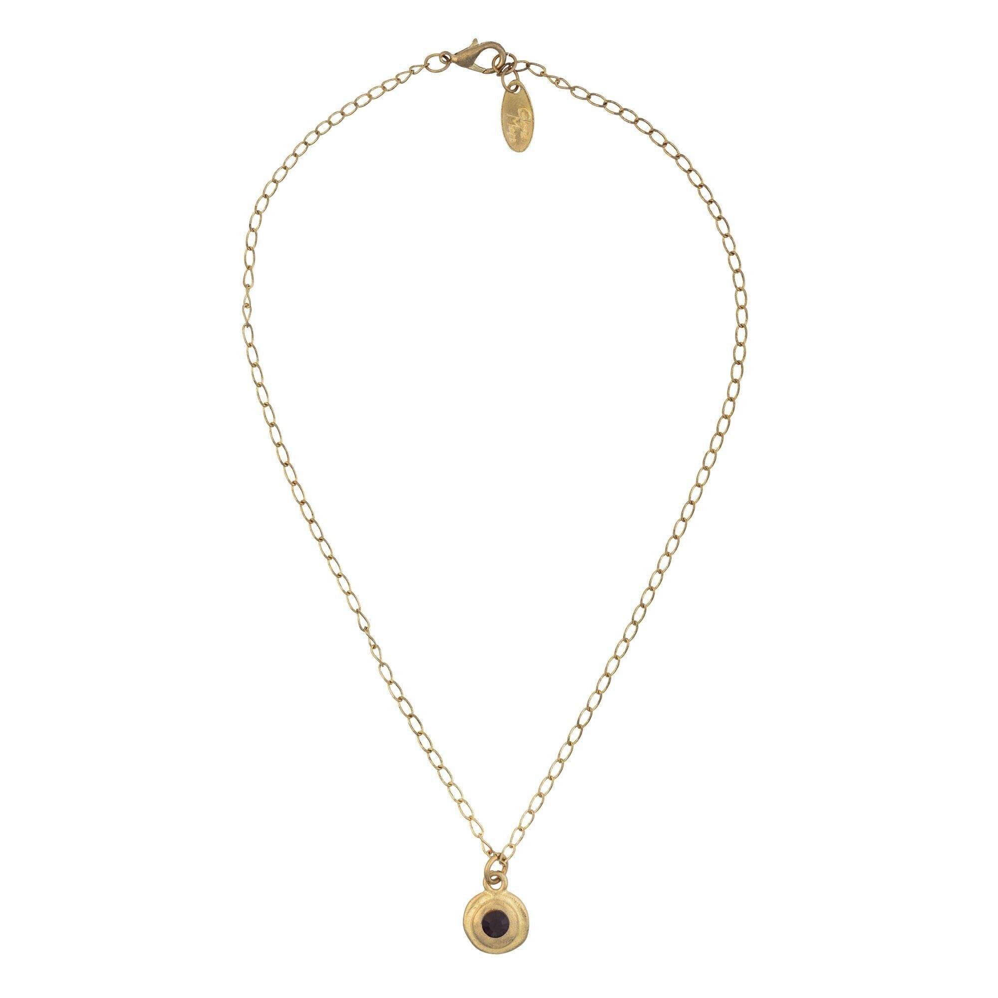 Catena placcata oro - cristallo Swarovski bordeaux