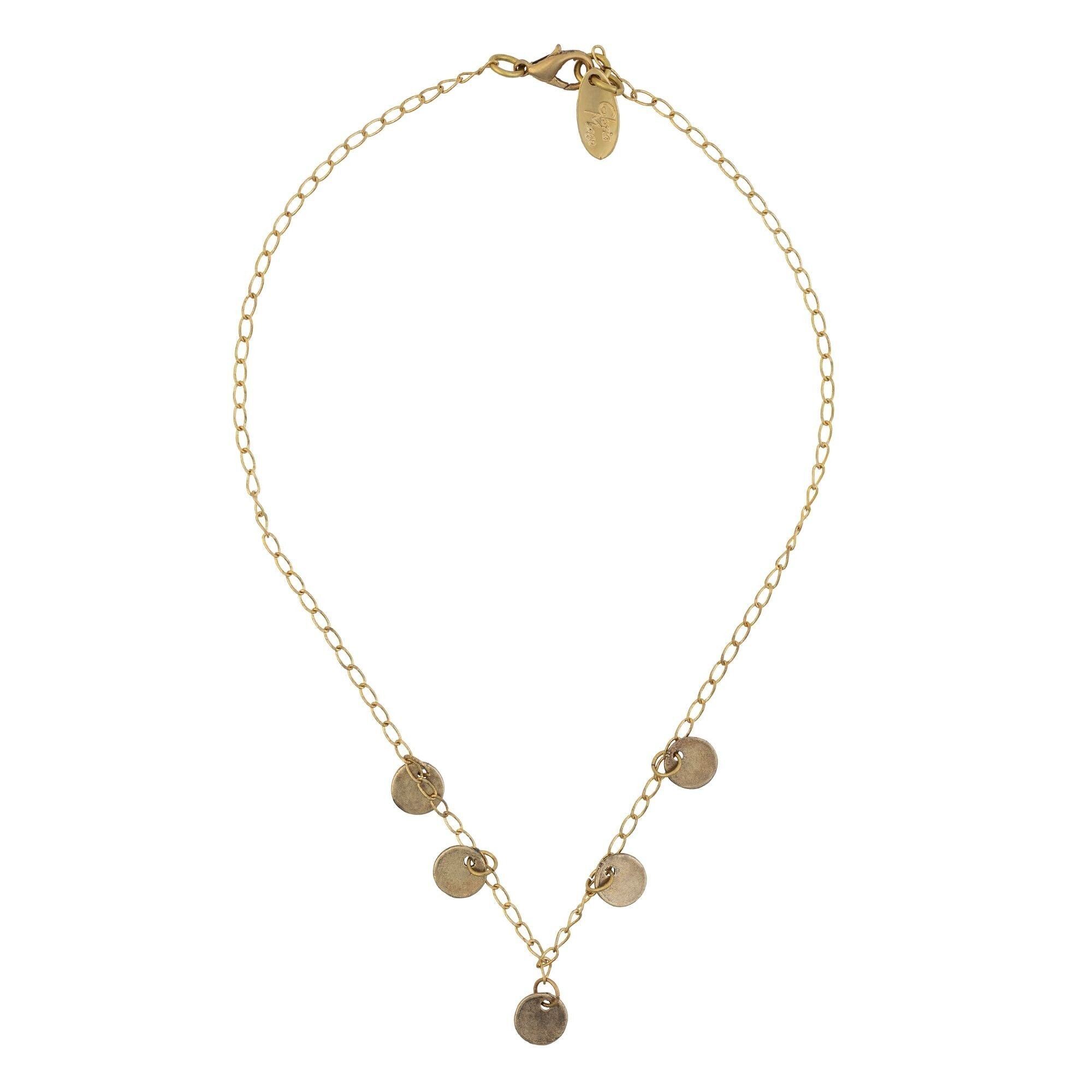 Ciondoli mini medaglie d'oro a catena d'oro