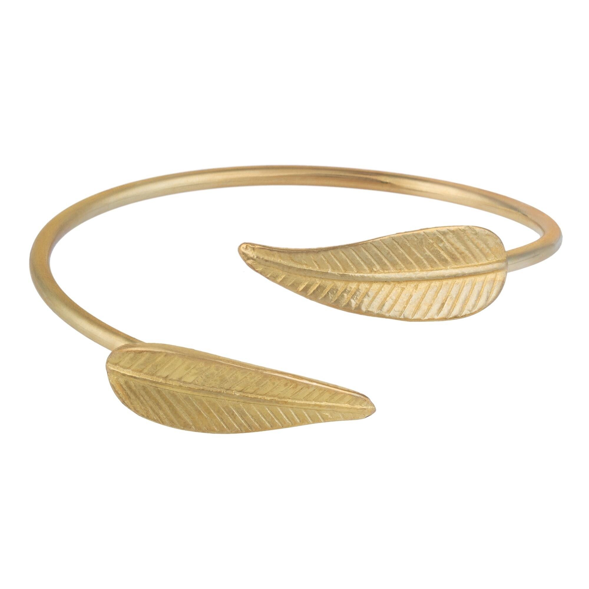 Bracciale a cerchio in oro piuma d'oro