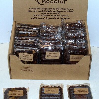 Caja de 30 mini barritas de chocolate vegano orgánico - 40g