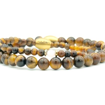 SIG. &SIG.RA. set di braccialetti in occhio di tigre (argento o oro)