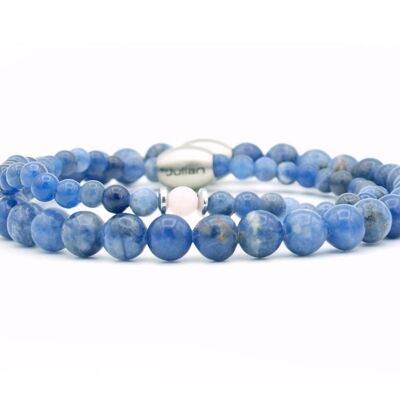 M. &MME. ensemble de bracelets sodalite (argent ou or)