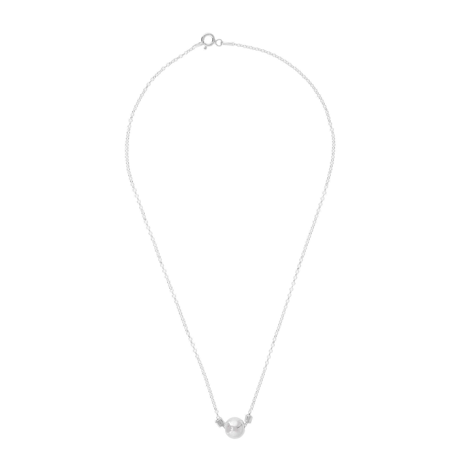 Sfere collana in argento silver925 pendente a sfera 40cm