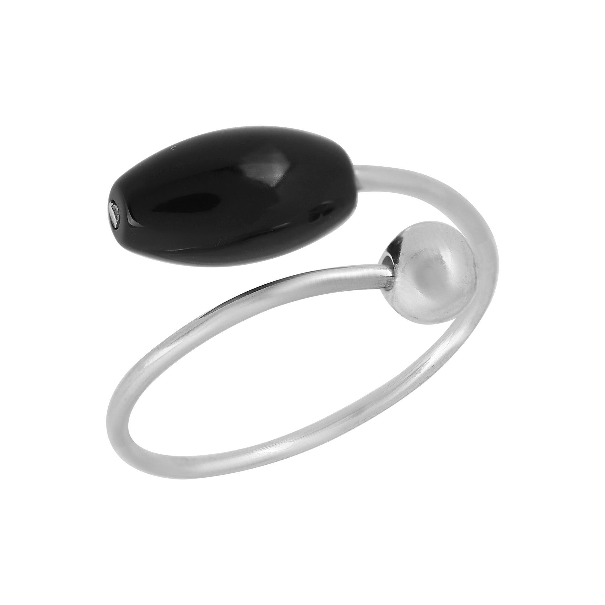 Ring aus Sterlingsilber „Schwarze Olive“.