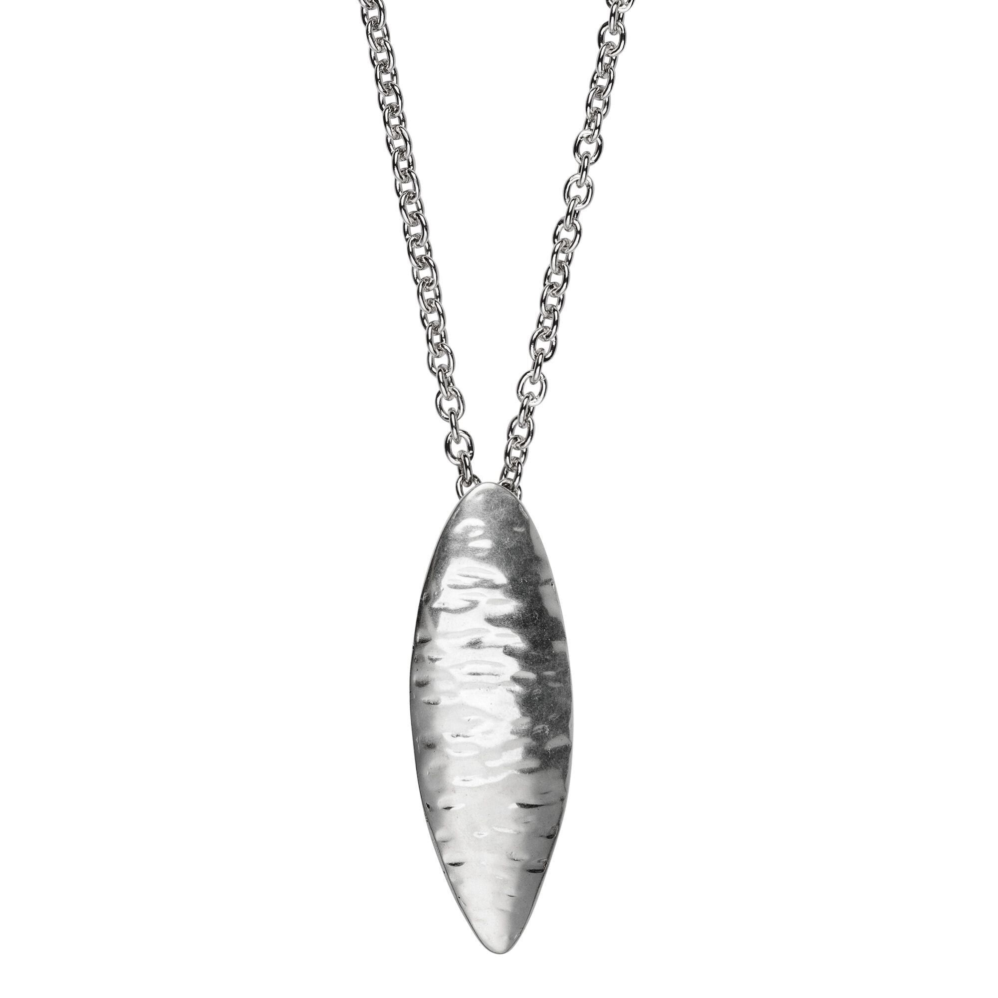 Lange Halskette „Bain“ versilberte Kette 80cm