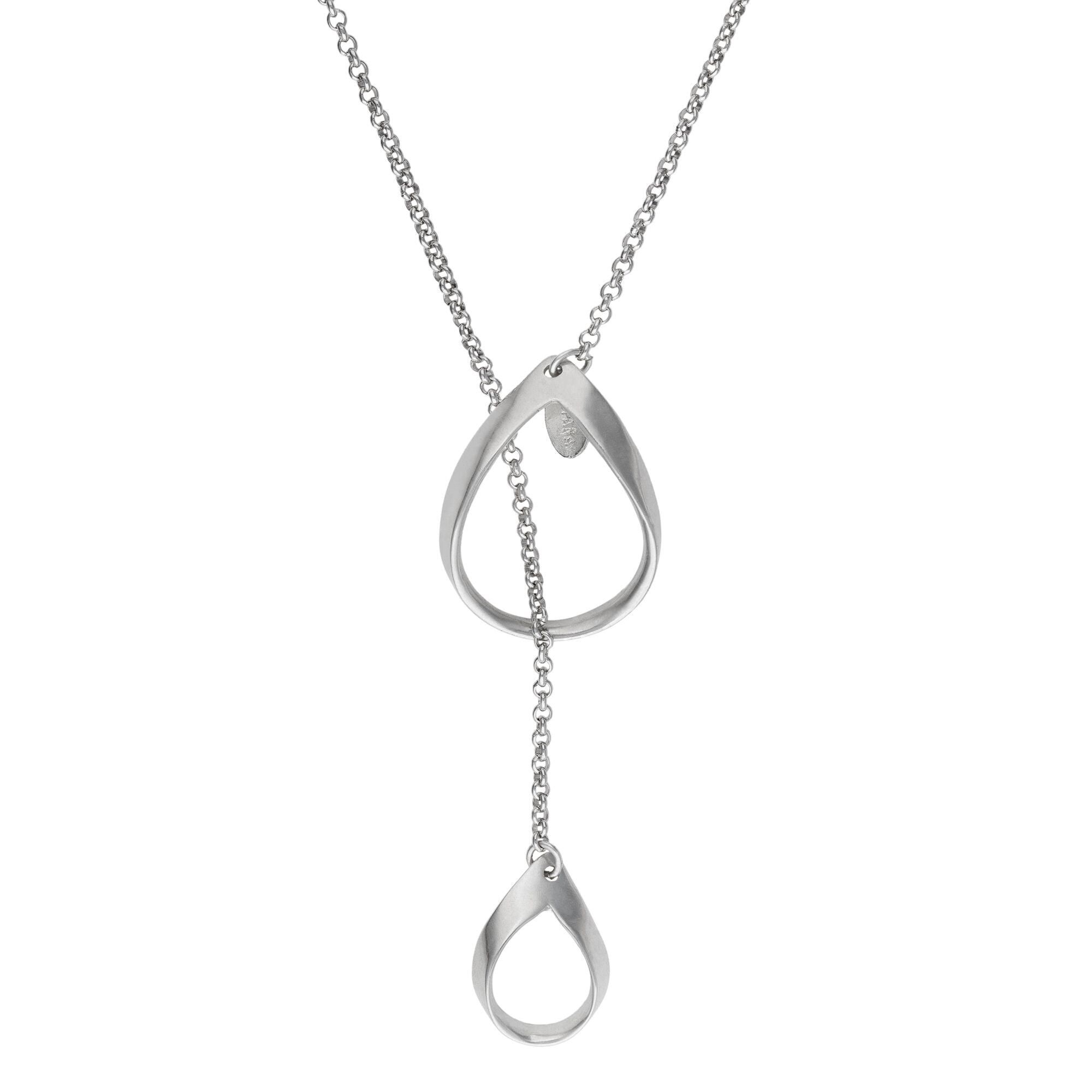 Collana cravatta "doppia goccia".