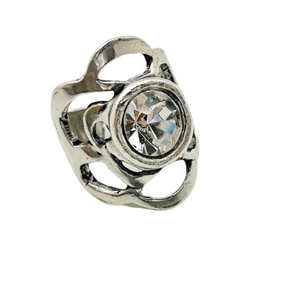 Anello a nido d'ape in cristallo SW