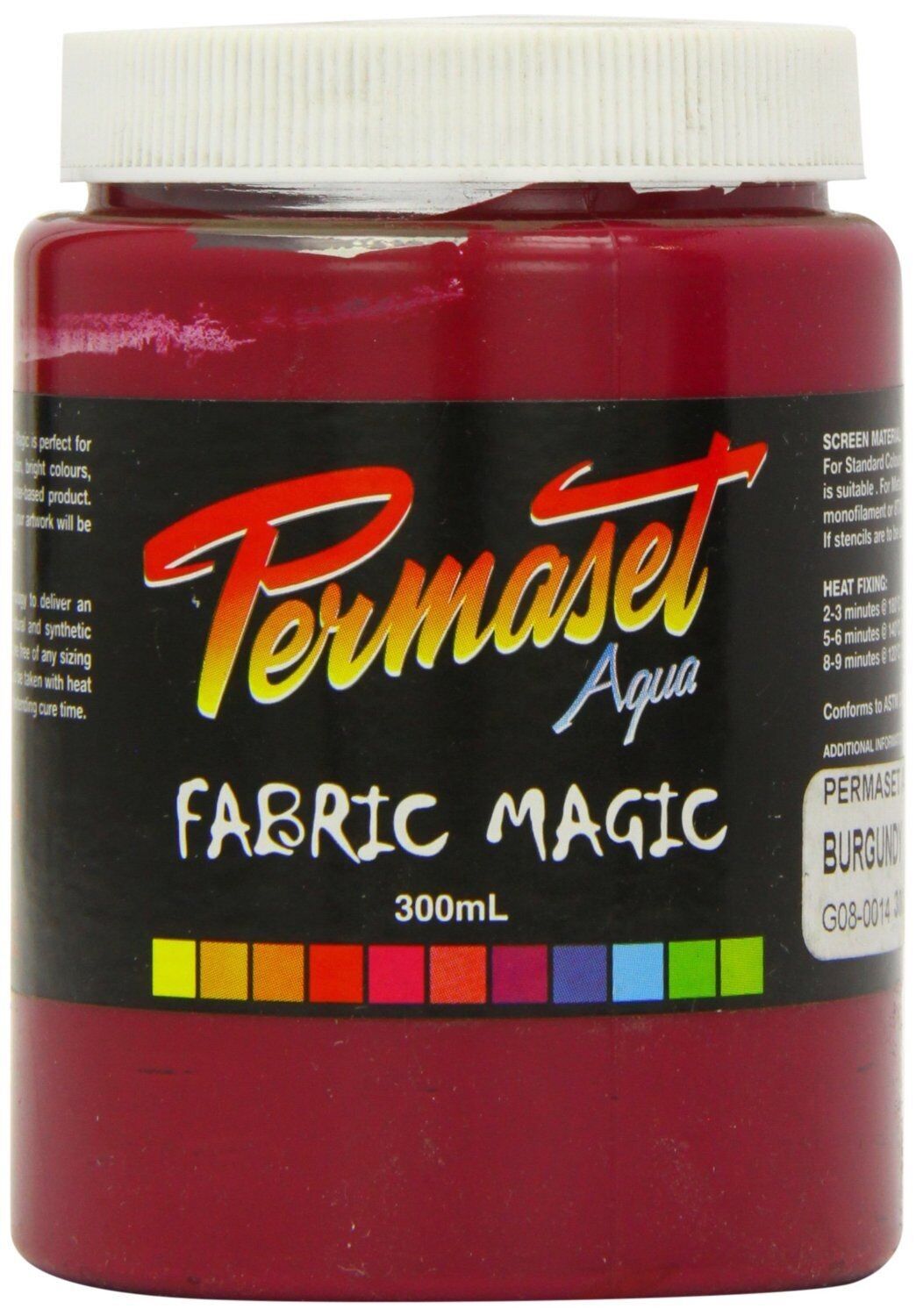 Permaset Aqua Standard 300 ml Bordeaux - Encre de sérigraphie pour tissus - Kit de sérigraphie idéal pour la maison, le bureau, le kit de démarrage, la peinture textile, la sérigraphie et autres encres textiles