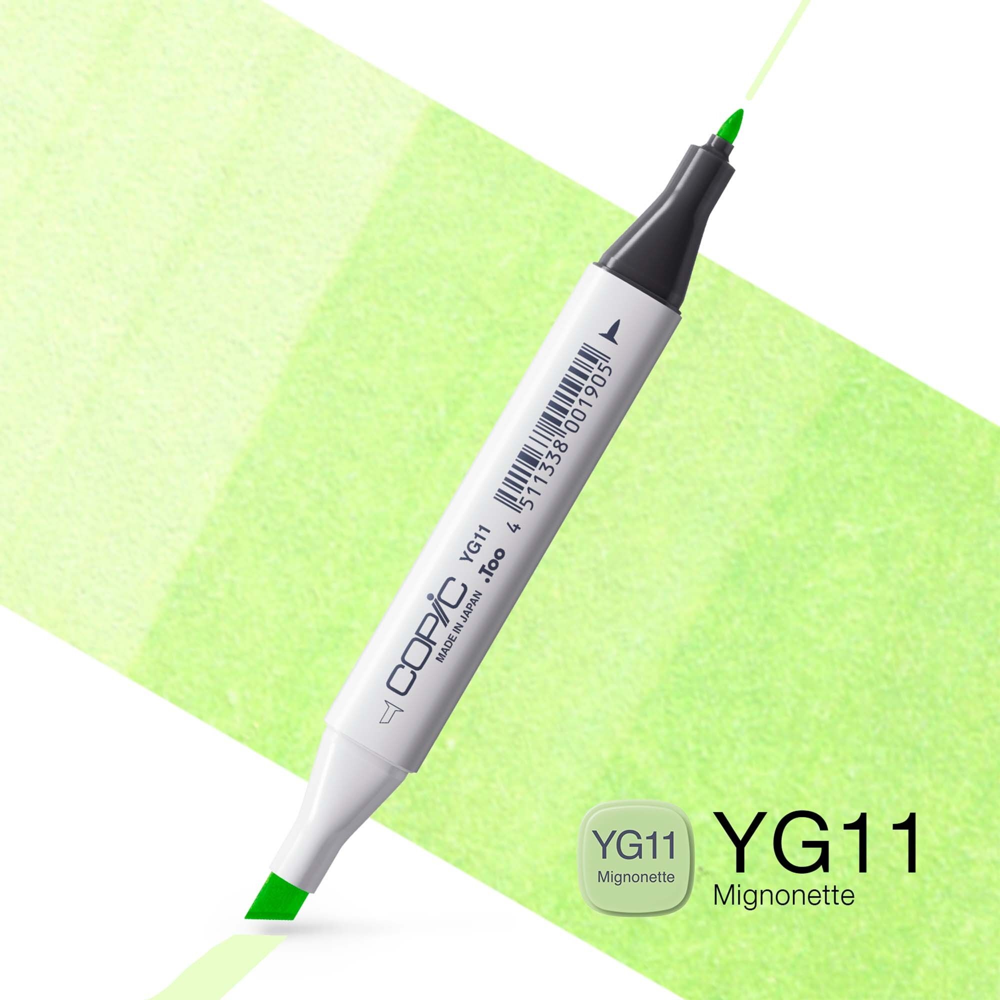 Marqueur de couleur classique Copic (YG-11) Mignonette, pour loisirs créatifs, coloriage, graphisme, surligneur, design, dessins animés, professionnels et débutants, fournitures d'art et livres de coloriage