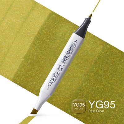 Pennarello colorato COPIC Classic - (YG-95) Oliva pallido, per arte e artigianato, colorazione, grafica, evidenziatore, design, anime, professionisti e principianti, forniture artistiche e libri da colorare