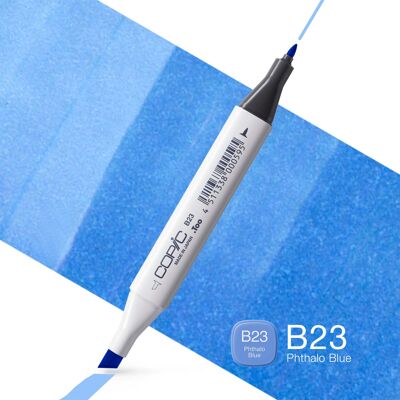 Pennarello colorato COPIC Classic - (B-23) Blu ftalo, per arte e artigianato, colorazione, grafica, evidenziatore, design, anime, professionisti e principianti, materiali artistici e libri da colorare