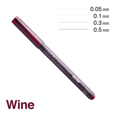 COPIC Multiliner Coloured Fineliner Pen - Wine 0.1mm, For Art & Crafts, Colouring, Graphics, Highlighter, Design, Anime, Professional & Beginners, Art Supplies & Colouring Books