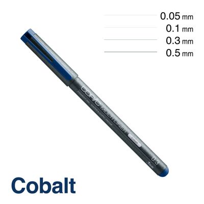 COPIC Multiliner Coloured Fineliner Pen - Cobalt 0.5mm, For Art & Crafts, Colouring, Graphics, Highlighter, Design, Anime, Professional & Beginners, Art Supplies & Colouring Books