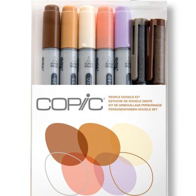 COPIC Ciao Coloured Marker Pen - Doodle Kit of 7 People, For Art & Crafts, Colouring, Graphics, Highlighter, Design, Anime, Professional & Beginners, Art Supplies & Colouring Books