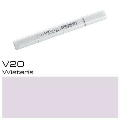 COPIC Sketch Coloured Marker Pen - (V-20) Wisteria, For Art & Crafts, Colouring, Graphics, Highlighter, Design, Anime, Professional & Beginners, Art Supplies & Colouring Books