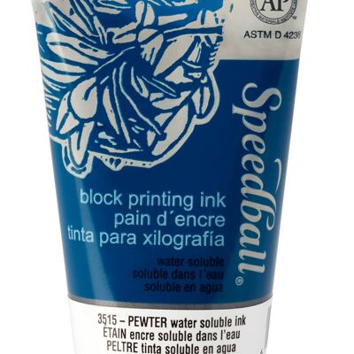 Encre bloc soluble dans l'eau Speedball, étain, 2.5 oz