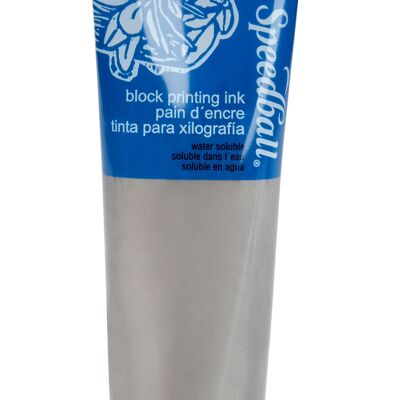 Speedball Water-Soluble Block Ink, Pewter, 5oz