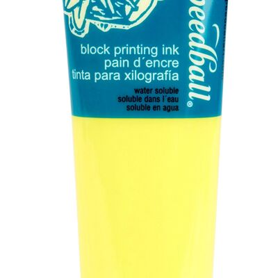 Tinta en bloque soluble en agua Speedball, amarillo de proceso, 5 oz