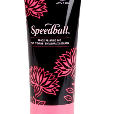 Tinta en bloque soluble en agua Speedball, magenta fluorescente, 5 oz