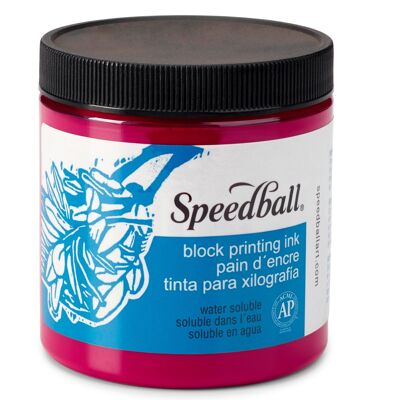 Encre bloc hydrosoluble Speedball, magenta process, 227 g