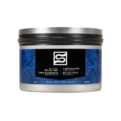 Encre Speedball Oil Relief, bleue, 227 g