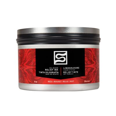 Inchiostro Speedball Oil Relief, rosso, 8 oz