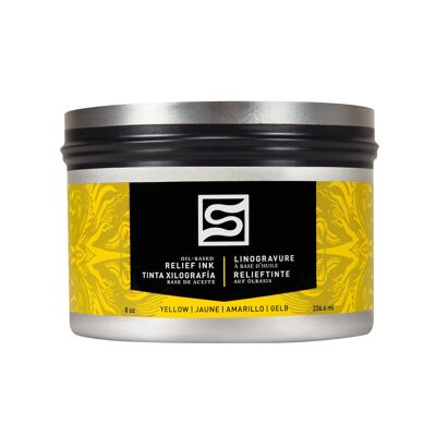 Inchiostro Speedball Oil Relief, giallo, 8 oz