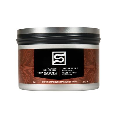 Inchiostro Speedball Oil Relief, marrone, 8 oz
