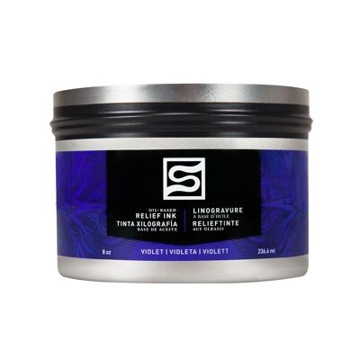 Speedball Oil Relief Ink, Violet, 8oz
